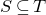 upper S subset of or equal to upper T