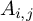 upper A Subscript i comma j