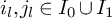 i Subscript l Baseline comma j Subscript l Baseline element of upper I 0 union upper I 1
