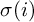 sigma left parenthesis i right parenthesis