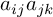 a Subscript i j Baseline a Subscript j k