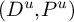 left parenthesis upper D Superscript u Baseline comma upper P Superscript u Baseline right parenthesis