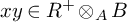 x y element of upper R Superscript plus Baseline circled times Subscript upper A Baseline upper B