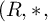 left parenthesis upper R comma asterisk comma