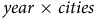 y e a r times c i t i e s