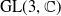 normal upper G normal upper L left parenthesis 3 comma double struck upper C right parenthesis