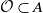 script upper O subset of upper A