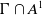 normal upper Gamma intersection upper A Superscript 1