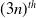 left parenthesis 3 n right parenthesis Superscript t h