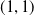 left parenthesis 1 comma 1 right parenthesis