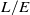 upper L divided by upper E