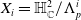 upper X Subscript i Baseline equals double struck upper H Subscript double struck upper C Superscript 2 Baseline divided by normal upper Lamda Subscript p Superscript i