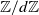 double struck upper Z divided by d double struck upper Z