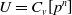 upper U equals upper C Subscript v Baseline left bracket p Superscript n Baseline right bracket
