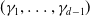 left parenthesis gamma 1 comma ellipsis comma gamma Subscript d minus 1 Baseline right parenthesis