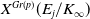 upper X Superscript upper G r left parenthesis p right parenthesis Baseline left parenthesis upper E Subscript j Baseline divided by upper K Subscript normal infinity Baseline right parenthesis