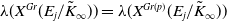 lamda left parenthesis upper X Superscript upper G r Baseline left parenthesis upper E Subscript j Baseline divided by upper K overtilde Subscript normal infinity Baseline right parenthesis right parenthesis equals lamda left parenthesis upper X Superscript upper G r left parenthesis p right parenthesis Baseline left parenthesis upper E Subscript j Baseline divided by upper K overtilde Subscript normal infinity Baseline right parenthesis right parenthesis