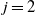 j equals 2