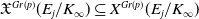 German upper X Superscript upper G r left parenthesis p right parenthesis Baseline left parenthesis upper E Subscript j Baseline divided by upper K Subscript normal infinity Baseline right parenthesis subset of or equal to upper X Superscript upper G r left parenthesis p right parenthesis Baseline left parenthesis upper E Subscript j Baseline divided by upper K Subscript normal infinity Baseline right parenthesis
