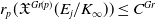 r Subscript p Baseline left parenthesis German upper X Superscript upper G r left parenthesis p right parenthesis Baseline left parenthesis upper E Subscript j Baseline divided by upper K Subscript normal infinity Baseline right parenthesis right parenthesis less than or equals upper C Superscript upper G r
