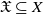 German upper X subset of or equal to upper X