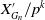upper X prime Subscript upper G Sub Subscript n Baseline divided by p Superscript k