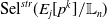 Sel Superscript s t r Baseline left parenthesis upper E Subscript j Baseline left bracket p Superscript k Baseline right bracket divided by double struck upper L Subscript n Baseline right parenthesis