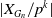 StartAbsoluteValue upper X Subscript upper G Sub Subscript n Subscript Baseline divided by p Superscript k Baseline EndAbsoluteValue