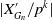 StartAbsoluteValue upper X prime Subscript upper G Sub Subscript n Subscript Baseline divided by p Superscript k Baseline EndAbsoluteValue