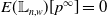 upper E left parenthesis double struck upper L Subscript n comma w Baseline right parenthesis left bracket p Superscript normal infinity Baseline right bracket equals 0