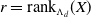 r equals rank Subscript normal upper Lamda Sub Subscript d Baseline left parenthesis upper X right parenthesis