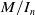 upper M divided by upper I Subscript n