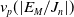 v Subscript p Baseline left parenthesis StartAbsoluteValue upper E Subscript upper M Baseline divided by upper J Subscript n Baseline EndAbsoluteValue right parenthesis