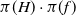 pi left parenthesis upper H right parenthesis dot pi left parenthesis f right parenthesis