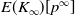 upper E left parenthesis upper K Subscript normal infinity Baseline right parenthesis left bracket p Superscript normal infinity Baseline right bracket