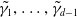 gamma overtilde Subscript 1 Baseline comma ellipsis comma gamma overtilde Subscript d minus 1 Baseline