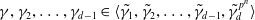 gamma comma gamma 2 comma ellipsis comma gamma Subscript d minus 1 Baseline element of left angle bracket gamma overtilde Subscript 1 Baseline comma gamma overtilde Subscript 2 Baseline comma ellipsis comma gamma overtilde Subscript d minus 1 Baseline comma gamma overtilde Subscript d Superscript p Super Superscript n Superscript Baseline right angle bracket