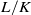 upper L divided by upper K