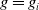 g equals g Subscript i