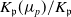upper K Subscript German p Baseline left parenthesis mu Subscript p Baseline right parenthesis divided by upper K Subscript German p