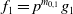 f 1 equals p Superscript m Super Subscript 0 comma 1 Baseline g 1