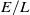 upper E divided by upper L