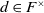 d element of upper F Superscript times