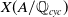upper X left parenthesis upper A divided by double struck upper Q Subscript c y c Baseline right parenthesis