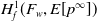 upper H Subscript f Superscript 1 Baseline left parenthesis upper F Subscript w Baseline comma upper E left bracket p Superscript normal infinity Baseline right bracket right parenthesis