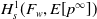upper H Subscript s Superscript 1 Baseline left parenthesis upper F Subscript w Baseline comma upper E left bracket p Superscript normal infinity Baseline right bracket right parenthesis