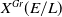 upper X Superscript upper G r Baseline left parenthesis upper E divided by upper L right parenthesis