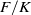 upper F divided by upper K