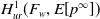 upper H Subscript u r Superscript 1 Baseline left parenthesis upper F Subscript w Baseline comma upper E left bracket p Superscript normal infinity Baseline right bracket right parenthesis
