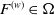 upper F Superscript left parenthesis w right parenthesis Baseline element of normal upper Omega